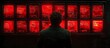 © novri - A person looking at a wall of red glowing computer screens