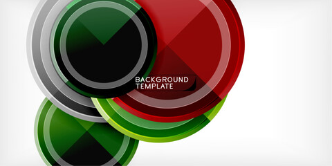 Wall Mural - Geometric design abstract background - circles