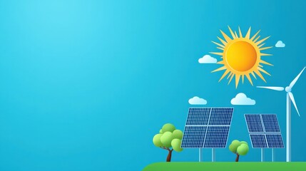 Wall Mural - green technology: harnessing energy from the sun to power our future