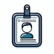 © Cozy Art - ID Card Icon in Flat Style with Simple Design