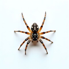 Wall Mural - A single spider on white background