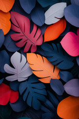 Poster - Beautiful, colorful collage concept of nature-inspired elements and vibrant botanical imagery,