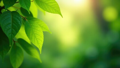 Wall Mural - subtle blurred foliage, soft light filters through leaves, forest, seamless