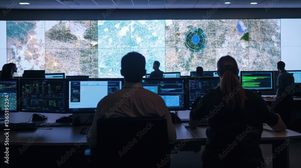 An AI enhanced disaster response control room, real-time satellite ...