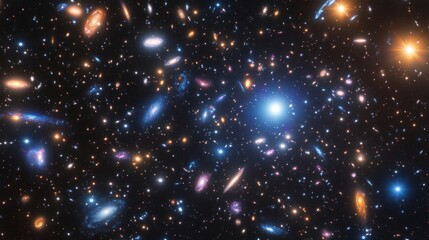 Canvas Print - background of stars and galaxies space astronomy celestial.