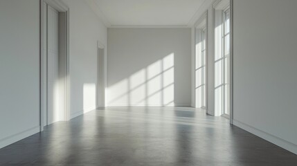  Sunlit Hallway: Minimalist Interior Design