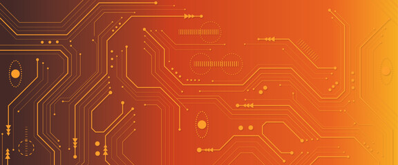Vector abstract technology background circuit board chipset with technology line circuit board background technology.