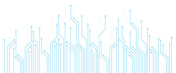 Wall Mural - technology connection digital data and big data concept with a circuit