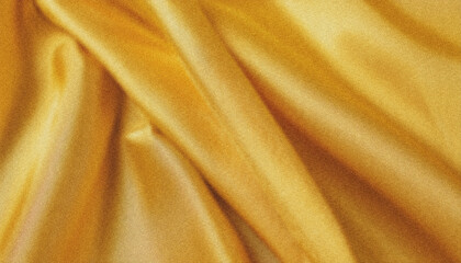 Wall Mural - golden fabric texture background waving and flowing with grainy effect