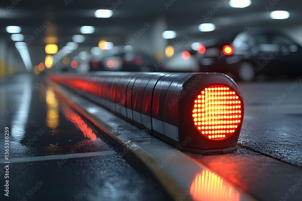 Parking Lot Rope Urban Parking Lot Safety Technology with Illuminated Barrier Reflecting ...