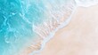 © SSTC AI Photo&Video - Waves crashing on sandy beach coastal paradise nature scene tranquil environment aerial perspective relaxation and escape