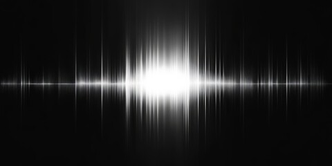 Wall Mural - A bright white light is shining on a deep black background surface