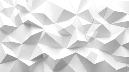Wall Mural - abstract white background with texture pattern, layered geometric triangle shapes, white and grey gl