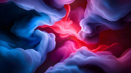 Wall Mural - vivid cosmic scene swirling nebulae and distant stars