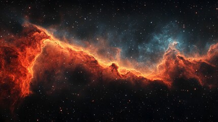 stunning nebula in the sky captured in a surreal representation of cosmic beauty and the nature of t