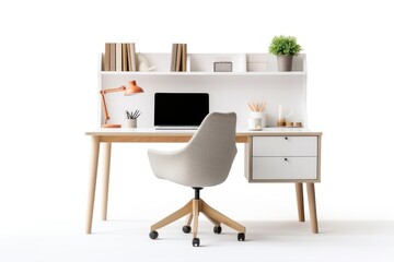 Canvas Print - modern working table kid furniture computer chair.