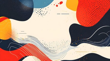 Wall Mural - Abstract vector background with colorful waves
