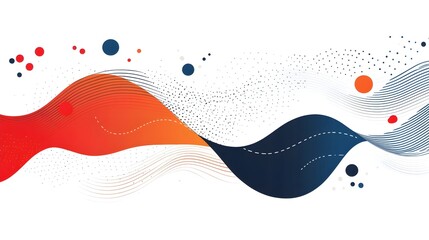 Wall Mural - Abstract vector background with colorful waves