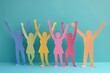 © Imagentive - Celebrating Success Happy Diverse Paper Figures