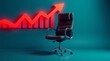 © Didula - red chair with stock market bar chart background