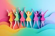 © Imagentive - Cheerful Paper Women Silhouettes Teamwork Unity