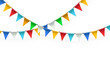 © Little Monster 2070 - png garland bright carnival triangle holiday decoration orange yellow red white blue three-dimensional anniversary birthday celebrate colourful congratulation cut-out element enjoyment event festival