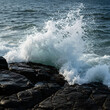 © Alxndr - waves crashing on rocks