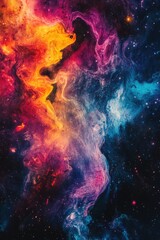 Wall Mural - Colorful Nebula in Space