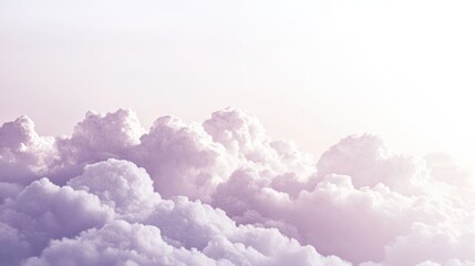 Poster - Soft pastel-colored cloudscape, aerial view.