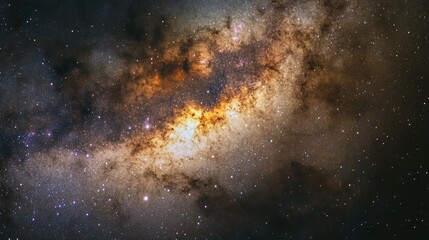Wall Mural - Milkway: Night Explore of Space Galaxy and Starry Mountain View