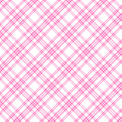 Wall Mural - plaid repeat pattern in pink and white.checkered tartan seamless pattern.geometric graphic vector il