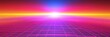 © rajagambar99 - Retro Synthwave Landscape with Glowing Grid and Horizon at Sunset
