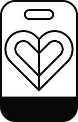 Wall Mural - a phone with a heart on it
