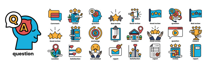 Canvas Print - A collection of icons for a website or app