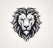 © trompinex - Elegant lion logo design illustration. Lion elegant symbol. Minimalistic graphic sketch drawing.