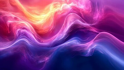Wall Mural - Vibrant pink and purple cosmic flow resembling a nebula with light streaks and soft blending across a deep space backdrop.
