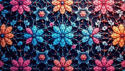 Geometric lace pattern, repeating design element , modern, minimal