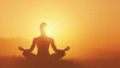 © mario - Yoga Silhouette at Sunrise - Peaceful Meditation and Wellness Concept