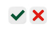 © yash - 3D Green Checkmark and Red Cross Symbols on Isolated on a Transparent Background