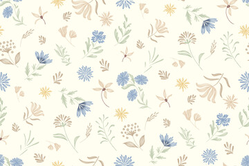 minimal floral pattern seamless paisley embroidery texture pink coneflower flower motifs. vintage ik