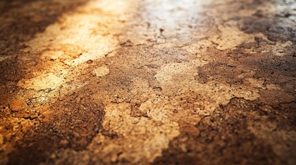Aufkleber - Golden Metallic Texture With Rough Surface Featuring Distressed Background for Abstract and Decorative Design with Vintage Look