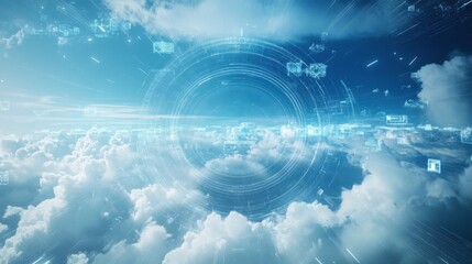 Wall Mural - An AI powered system enhancing real time weather forecasting by analyzing satellite and sensor data, futuristic AI-driven weather platform, Meteorology technology style