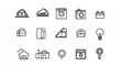 © Dina - Simple line icons depicting various technology and home-related objects