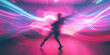 © Giancarlo - Vivid Abstract Dance Silhouette Neon Lights Motion Blur Art Colorful Light Painting Photography Modern Contemporary Art