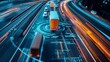 © aubriella - An AI powered system enhancing transportation logistics by analyzing traffic patterns, delivery routes, and vehicle performance to optimize fleet management and reduce fuel consumption