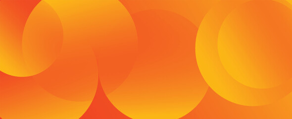 Wall Mural - Abstract orange background with circles. Vector