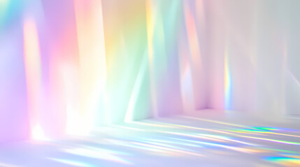 Wall Mural - dreamy holographic rainbow light refraction