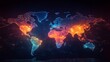 © Muhammad - Heat map showing geographical data distribution business analytics global markets colorful display