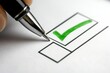 © KDG™ - Marking Checklist Box with Pen Shows Approval or Task Completion
