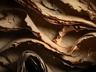 Aufkleber - Warm Brown Parchment Paper Texture. Aged, Organic. Fine Fiber Patterns, Creases, And Folds. Vintage Texture For Backgrounds And Design Elements. Subtle Variations In Tone.